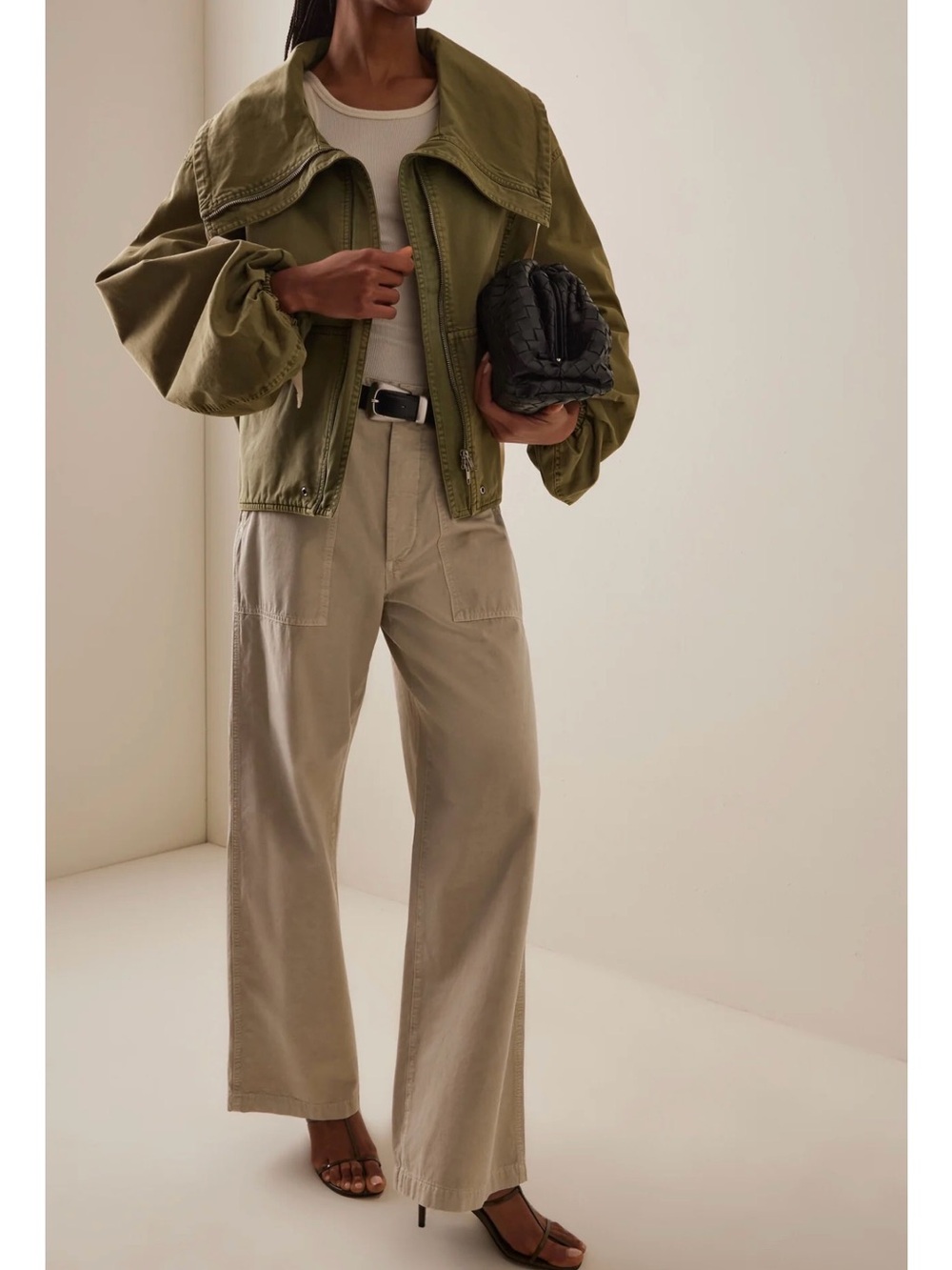 Agolde YUNA TWILL UTILITY PANTS | PUMICE